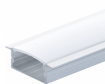 OT5109 ALU PROFIL ZA LED TRAKU SIVI SA DIFUZ. 2M 23,5X10X21,5 UGRADNI