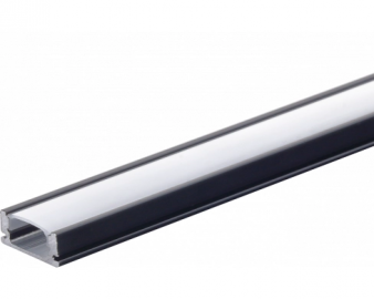 OT 5185 ALUMIN.PROFIL ZA LED TRAKU CRNI NADGRADNI  2M 17.4x7x12.4