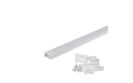 OT5191  ALU PROFIL LED ZA TRAKU 2M 6MM KOMPLET NADGRADNI SIVA ili 120-004-1001