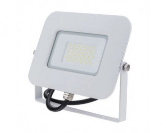 FL 5871-15807 LED REFLEKTOR 30W BELO TELO 265V 90lm/W  6000K-6500K IP65 OPT