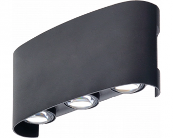 WL 7409 LED ZIDNA LAMPA 240W 6W IP65 BLACK 3000K PROTON-6