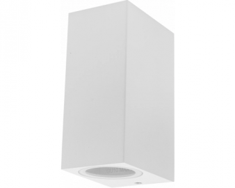 WL 7441-Z.LAMP.WHITE ALUM.GU10X2 IP 54 DIM.92X68X15M-OPTONICA