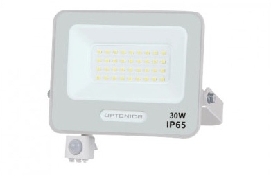 15843 LED REFLEKTOR 30W SA SENZOROM BELO TELO 6000K IP.65